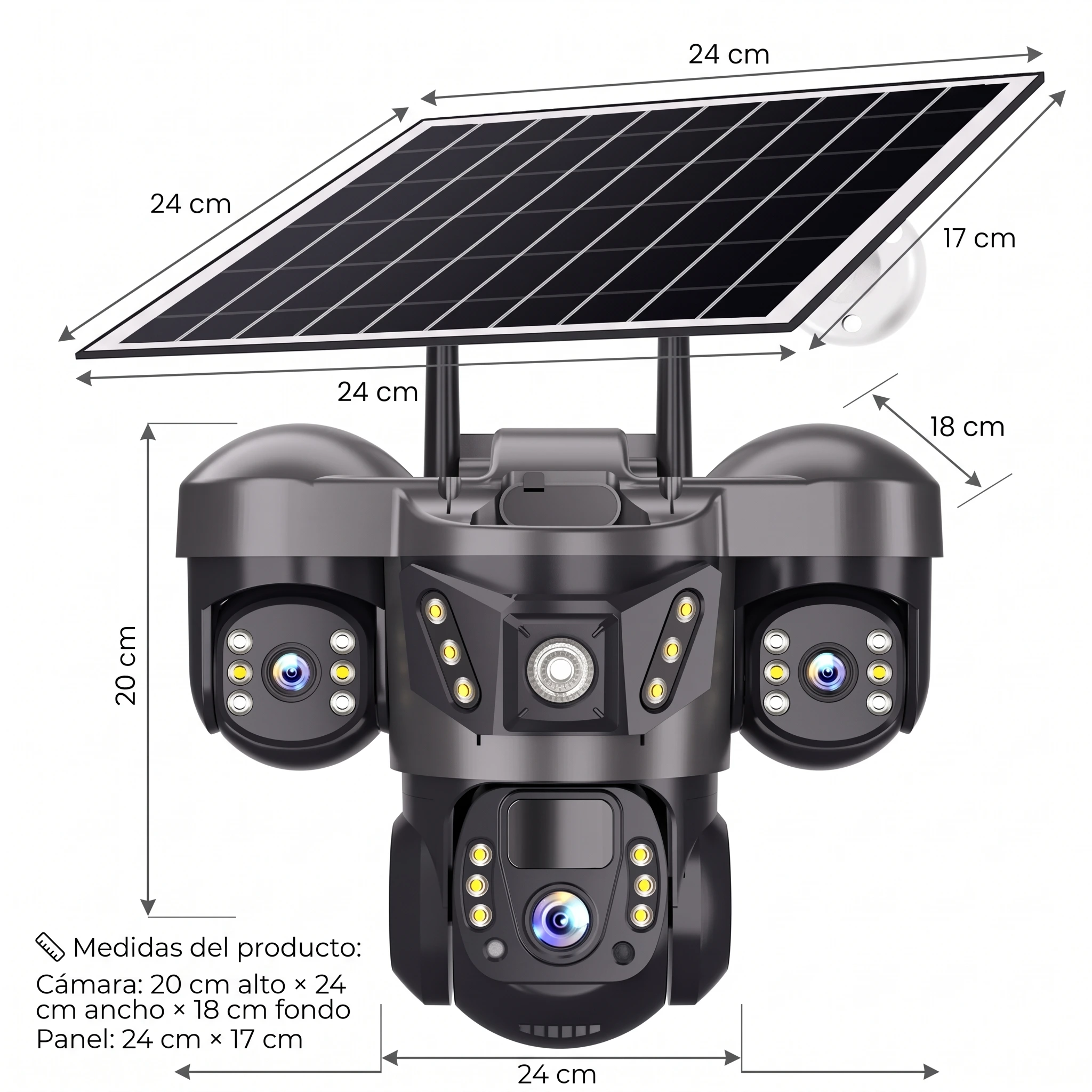 Camara Solar 3 lentes wifi - Image 2